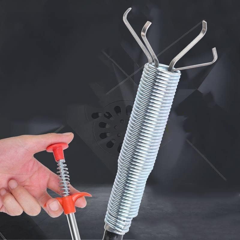 Flexible Sink Grabber Reacher Picker with 4 Claws Sewer Dredging Drain Clog Removal Tool for Home Kitchen Toilet Litter (0.6m/1.97ft)