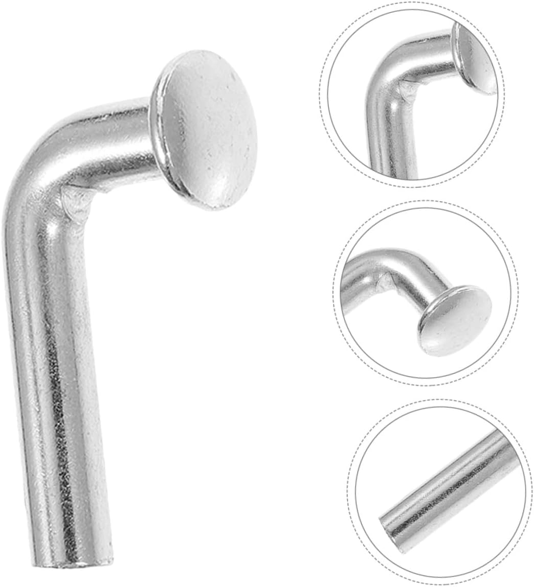 KICHOUSE 100pcs Heavy Duty L-Shaped Drop Pin Rack Safety Clip 6x50mm Galvanized Steel Pallet Racking Bolt for Warehouse Shelving System Locking Shelf Support