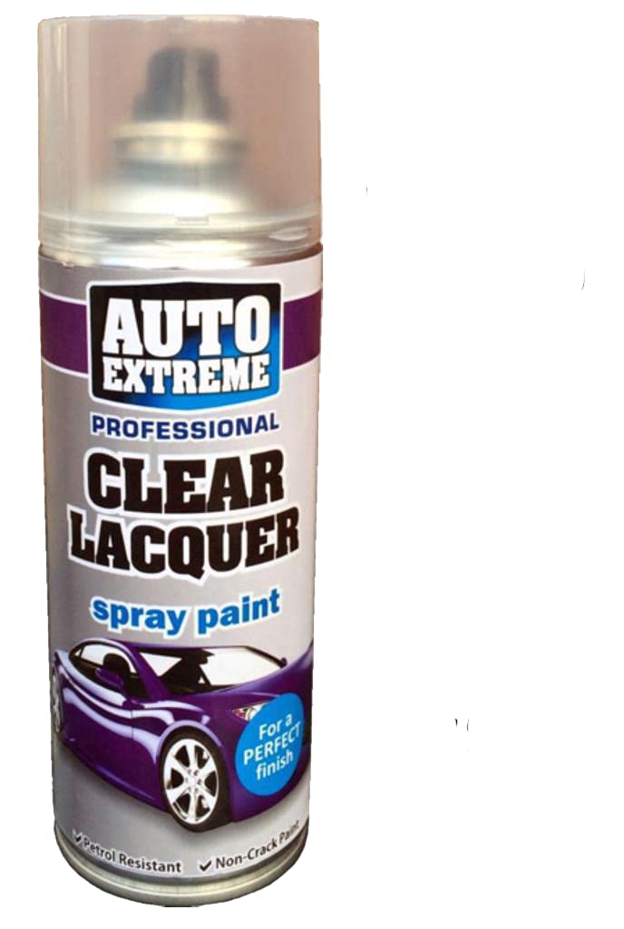 AlezyB1 x Auto Extreme Clear Lacquer Spray Paint 400ml Professional Quality, Perfect Finish Multipurpose Aerosol for Cars, Bikes,Vans, Metal, Wood