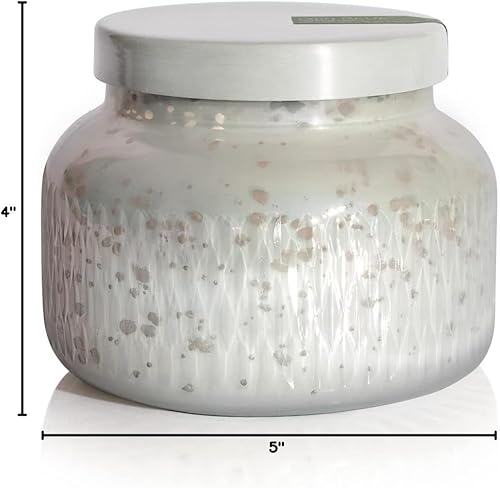 Miniatura 7 de Capri Blue Vela navideña en tarro de mercurio, velas perfumadas de lujo para decoración del hogar, mezcla de cera de soja de larga duración, tarro