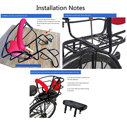 Leilims Bicycle Child Safety Rear Seats, Bicycle Child Seat Electric Car Baby Rear Bike Thickening Bicycle Baby Safety… - Image 7