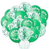 Petersilienhochzeit Deko, 24x Alles Gute zur Petersilienhochzeit Luftballons, 12 Zoll Grüne Hochzeitstag Ballon, 12,5 Jahren Hochzeitstag Latexballons, Petersilienhochzeit Geschenk Deko