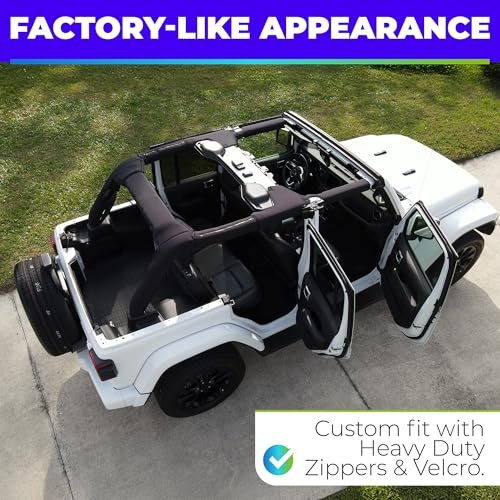 Koverz Roll Bar Cover Set Compatible with Jeep Wrangler JL Unlimited 4-Door JLU 2018-2023 (NOT 2024-2025) - Black by Koverz - Image 2