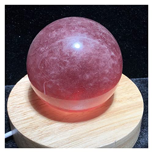 Quartz fraise contre le stress : sphère naturelle de méditation