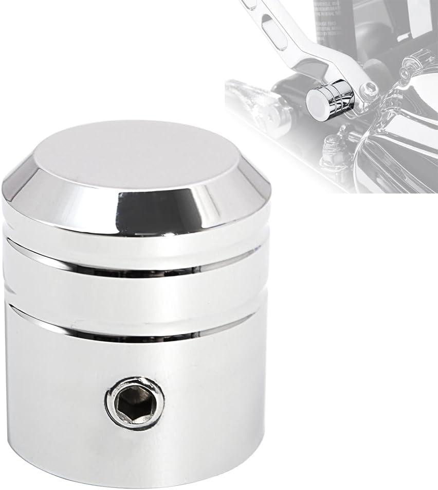 WOWTK Heel/Toe Shifter Shaft Cap Cover for Harley 1986-2017 FL Softail, 1988-2025 Touring Road King Road Glide Street Glide Electra Glide and 2008-later Trike models,Chrome