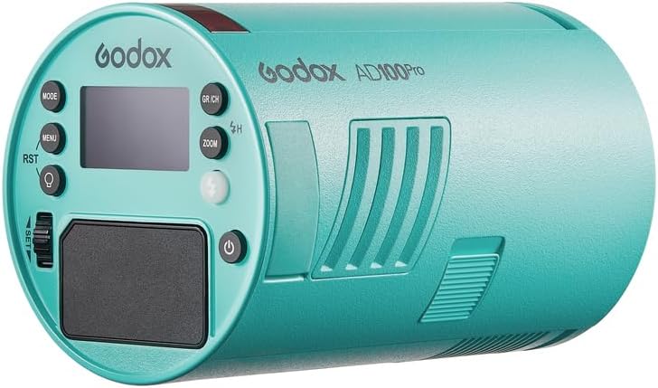 Godox AD100ProII 100Ws Pocket Portable Studio Flash, Compatible with Canon Nikon Sony, 2600mAh Battery 360 Flashes 1/8000s HSS TTL, IP54 Outdoor for Wedding Portrait Photography