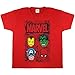Marvel Comics Caras héroe Camiseta de los Muchachos Rojo 122 | Las Edades de 3-15, Regalos de Marvel, Avengers Niños Moda Top, Ropa para niños, Idea del Regalo de cumpleaños de los niños