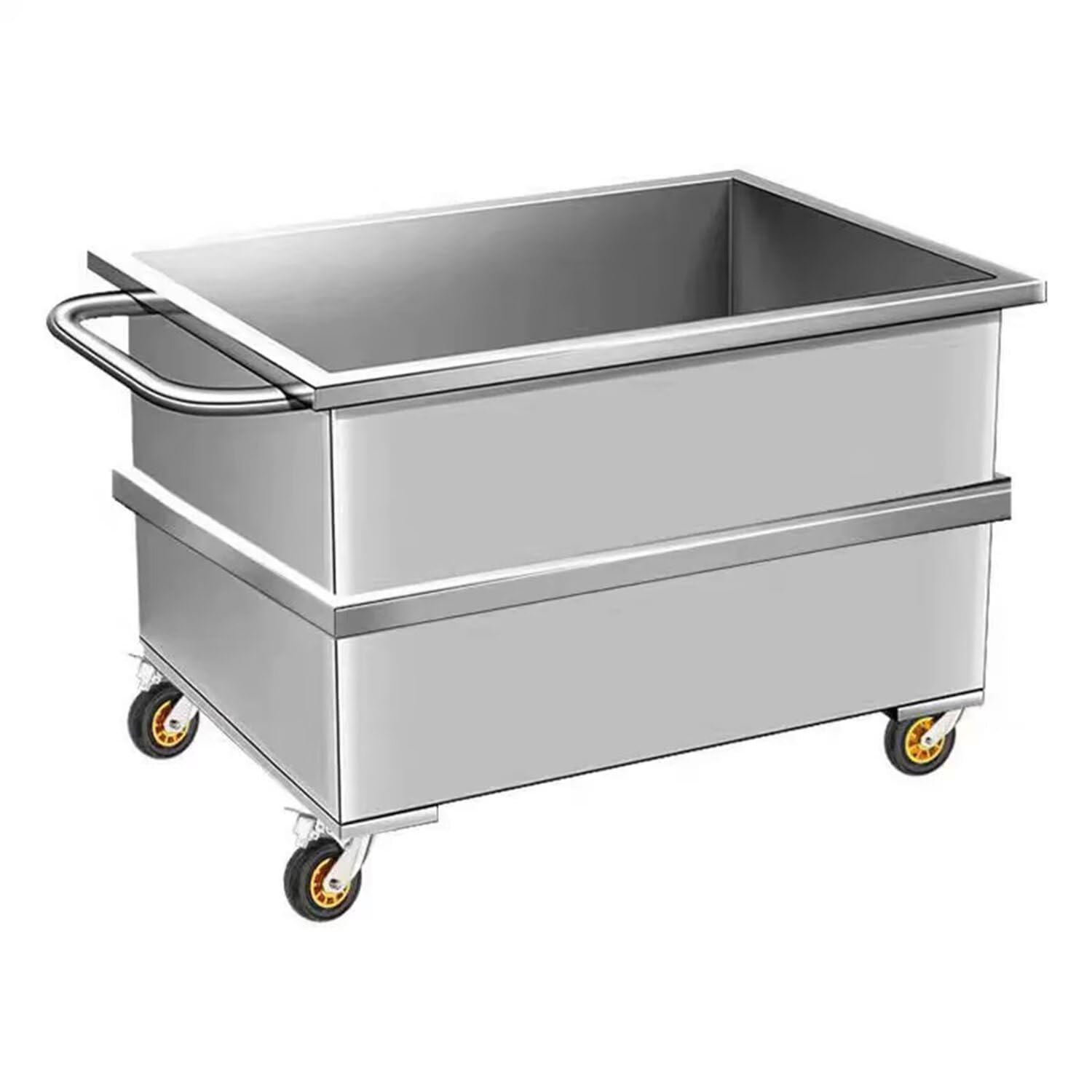 304 Stainless Steel Square Water Cart, Rolling Pressure Tank for Well Pump, Farm Irrigation & Greenhouse Water Systems