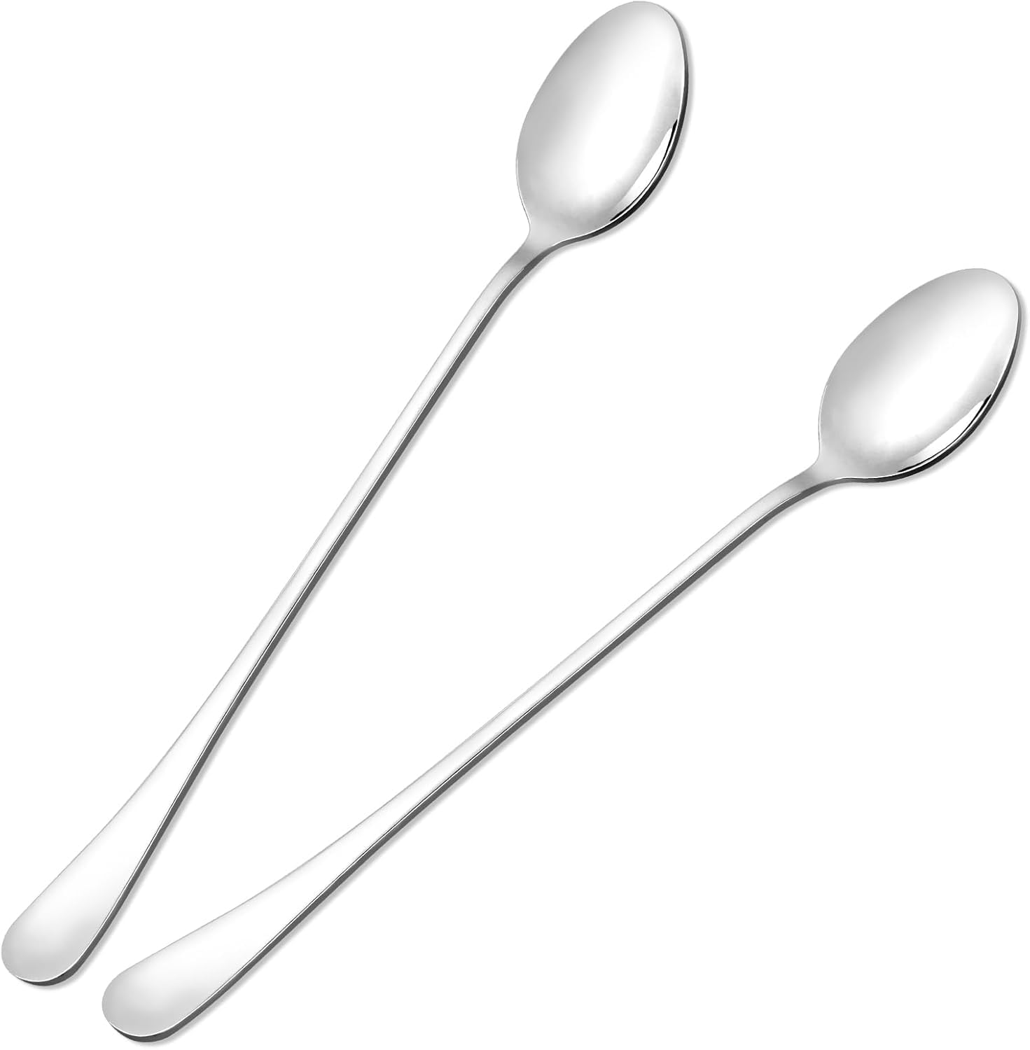 Birdbrid Long Handle Stainless Steel Spoon 20cm | Cocktail & Coffee Stirring Spoon for Kitchen, Cafe & Bar | Mirror Finish Steel Mixing Spoon (Pack of 2)-image-32