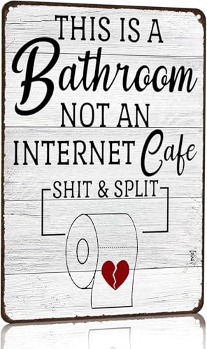 �ʔ�������ȃo�X���[���g�C�������T�C�� This Is A Bathroom Not An Internet Cafe�̈��p�� �E�H�[���A�[�g �r���e�[�W�u���L�Ŕ� 8x12�C���`