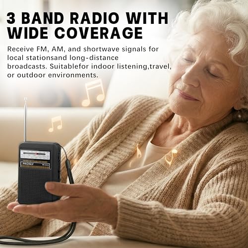 Radio portátil AM FM con USB-C y antena telescópica miniatura 6
