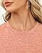 Memorose Women Short Sleeve Shirts Tops Fall Tunic Causal Fashion Round Neck Basic Tee LightOrange S