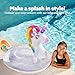 JOYIN Unicorn Pool Float Kids - Inflatable Rainbow Unicorn Floaty with Glitters Fun Floats, Ride On Beach Lake Floaties Raft Lounge, Party in Summer Decorations Pool Toys for Kids