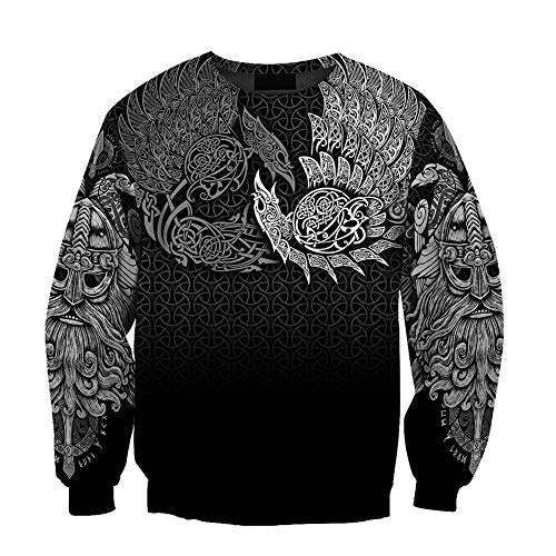 Sweat à capuche Viking Ravens idéal pour les soirées fraîches et le quotidien