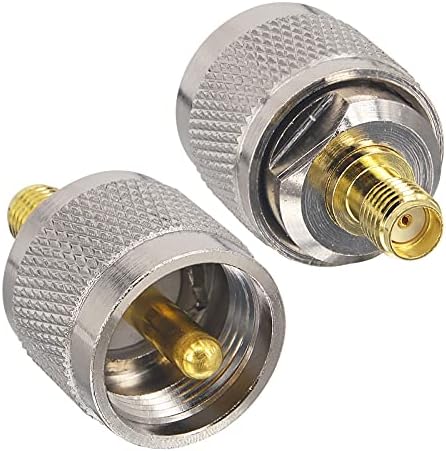 BOOBRIE SMA Female to PL259 UHF Male Adapter Ham Radio Antenna Adapter UHF Male to SMA Female Coaxial Adapter PL259 to SMA Connector for Amateur CB Radio Antennas Broadcast WiFi HT Radio Pack of 2