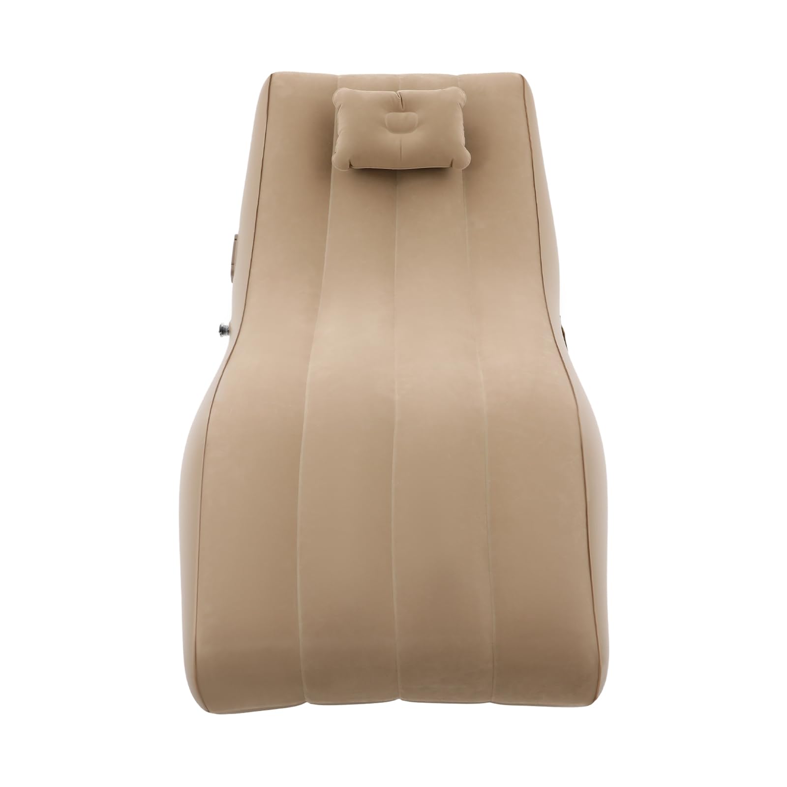 Nadmuchiwana sofa, przenośna, nadmuchiwana sofa kempingowa z pompką, flokowana powierzchnia, sofa dmuchana do użytku wewnątrz i na zewnątrz, do 100 kg, 180 x 80 x 70 cm