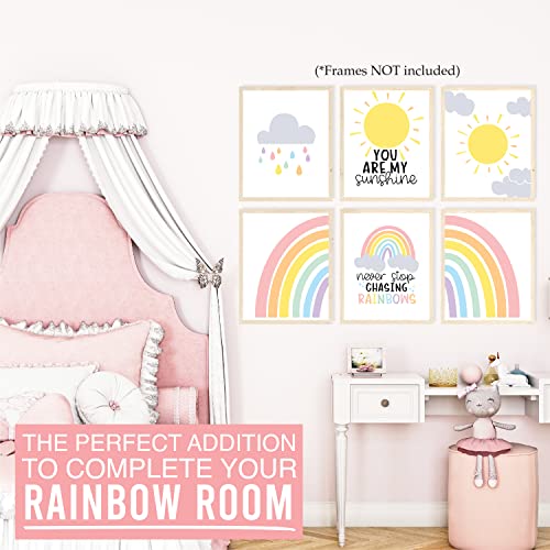 Image of Hadley Designs Boho Rainbow Schedule Board for Home, 6 Reversible Wall Art Prints, Birthday Decorations, Reward Chart Bedtime Routine Chart for Toddlers, Posters for Kids Room