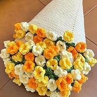 Amazon｜フラワーブーケブランケット。花を編んだかぎ針編みで