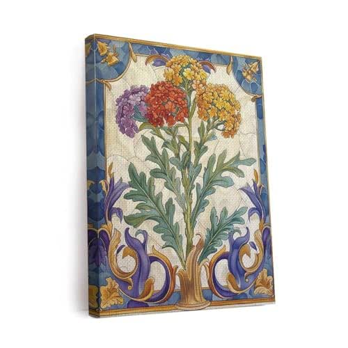 CanvasWis Yarrow Flower Harmony 2 Canvas Wall Art For