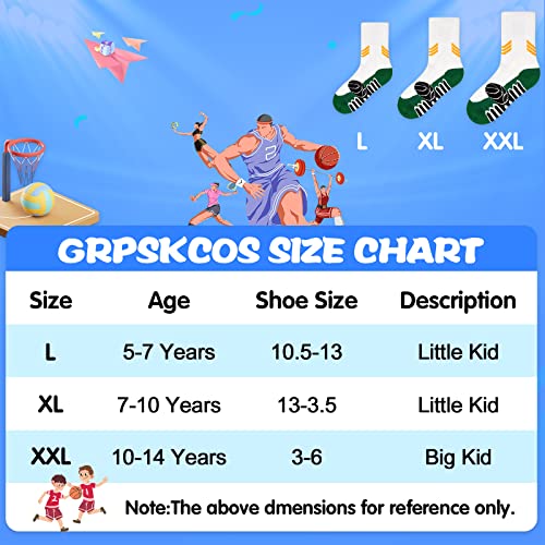 Grpskcos Boys Socks Basketball Soccer Athletic 6 Pairs Hiking Outdoor Sports Calf School Socks Multipack For Kids 7-10 Years thumb #6