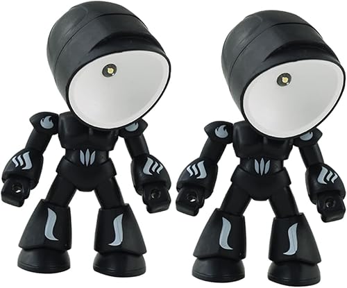 Uonlytech 2 lámparas de mesa de robot, bombillas de noche LED, luces de noche LED, luz de noche de mesa, lámpara de noche LED, lámpara de noche para