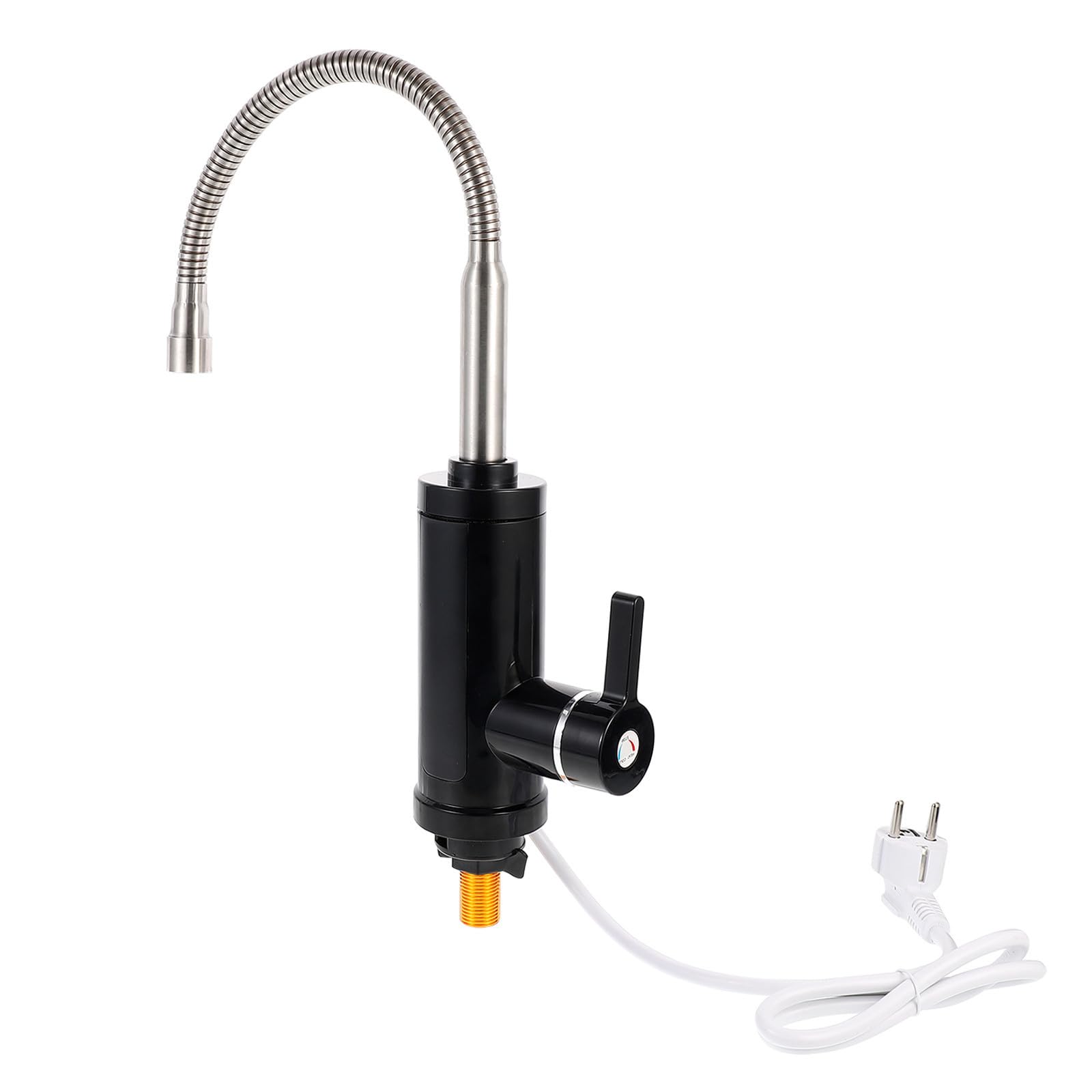 Rubinetto Elettrico Istantaneo 220v 3000w, Acqua Calda e Fredda | Installazione Semplice, Direzione Regolabile, Ipx4, Abs Nero, per Hotel e Bagno