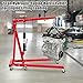 GarveeTech 2-Ton Folding Engine Hoist Cherry Picker 4400 Lb Capacity Hydraulic Shop Crane with Telescoping Boom 6 Caster Wheels for Automotive Repair Garage Use Includes Hitch and Storage Stand Red