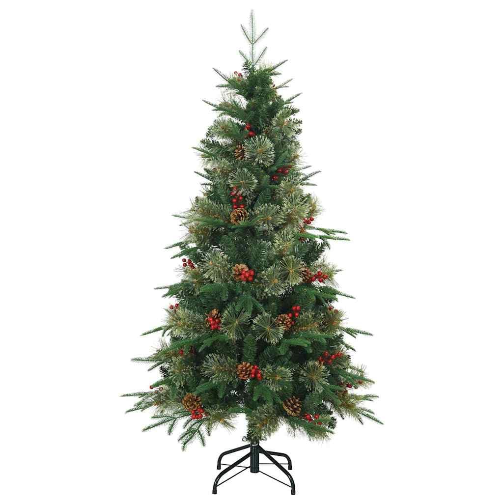 Sztuczna składana choinka zielona, 120 cm, wykonana z polietylenu i PCW, z 150 diodami LED o ciepłej białej barwie, zasilana przez USB, idealna do użytku wewnątrz i na zewnątrz, świąteczna dekoracja