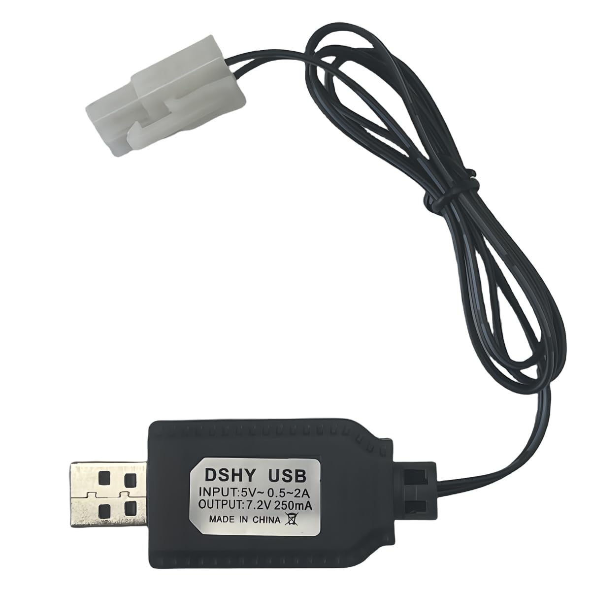 4.8V Battery Charger Cable,Compatible for Tamiya KET-2P Compatible RC Cars, RC Excavator?RC Tanks, RC Boats and Other Remote Control Toys for Universal 4.8V Lipo Battery USB Charger (1)