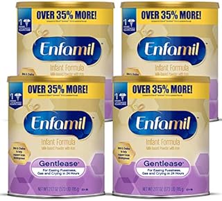 Enfamil Gentlease Baby Formula, Reduces Fussiness, Crying, Gas and Spit-up in 24 hours, DHA & Choline to support Brain development, Value Powder Can, 27.7 Oz (Pack of 4)