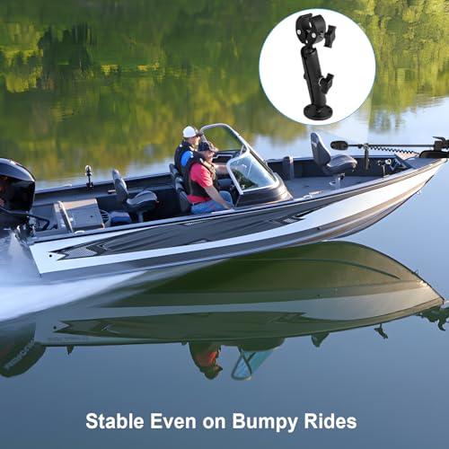 Trolling Motor Stabilizer Mount, 360° Adjustable, for Minn kota Terrova/Riptide Terrova/Ulterra/PowerDrive, Tough-Claw Boat Trolling Motor Shaft Reduces Bounce, Max to 1.5" Diameter Bar - Thumbnail 6