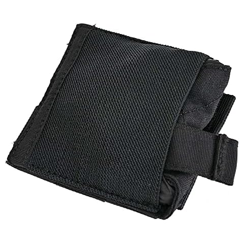 SABADO MOLLE Folding Cummerbund Dump Pouch Speed Mil-Grade Elastic Ultra Lightweight Magazine Tactical Hunting Accessories (Black) Cover