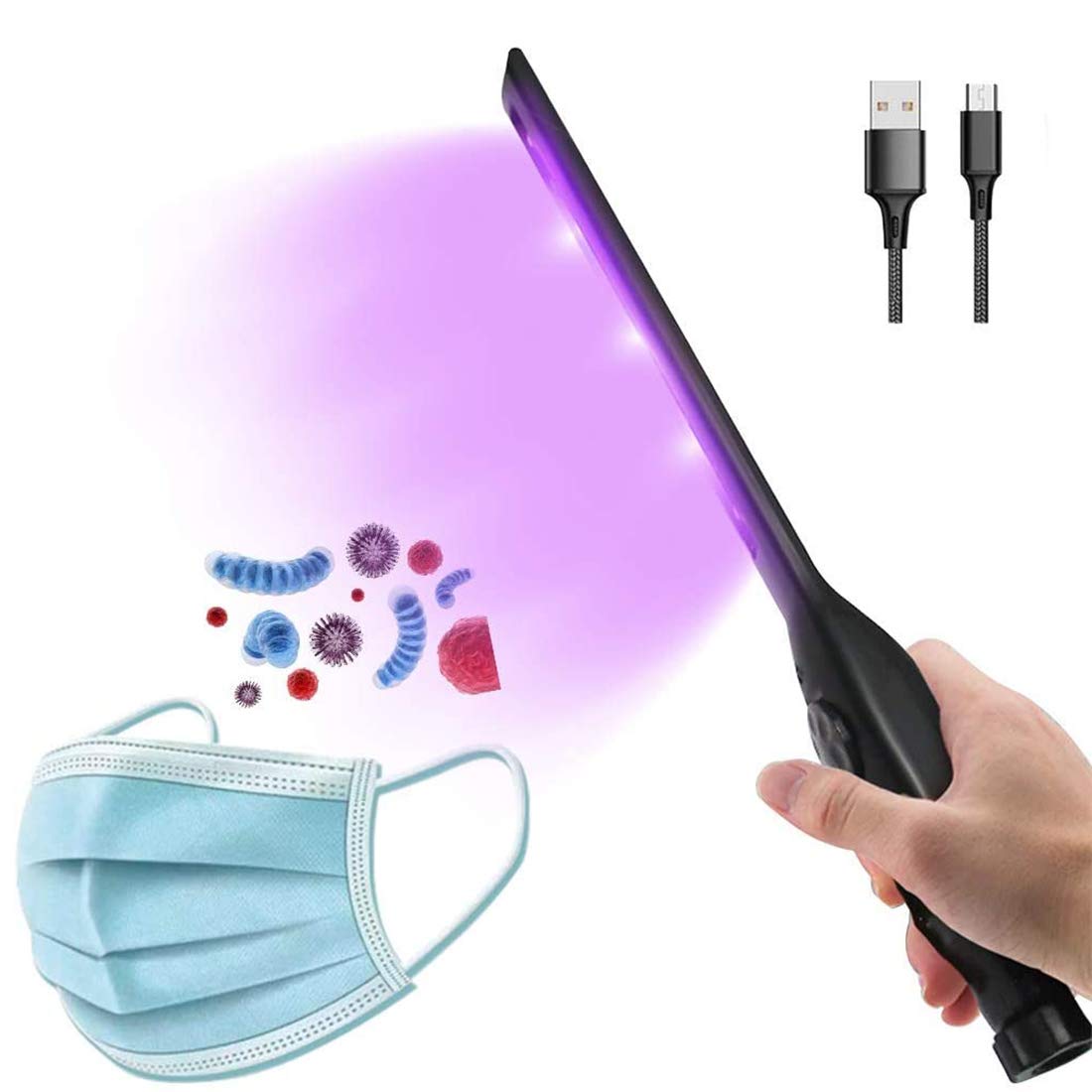 Lampa do dezynfekcji ultrafioletowej przenośna szybko wydajna lampa do dezynfekcji samochód domowy nietoksyczna mała lampa UV do hotelu domu podróży