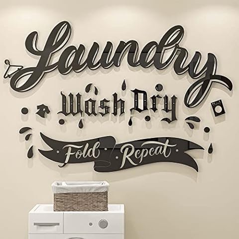DecorSmart Laundry Room Decor Sign Farmhouse Laundry Sign Wall Decor 139 (Black) Cover