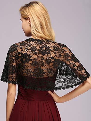MisShow Women's Lace Appliques Shawls Wedding Bridal Cape Shoulder Covers Bolero3