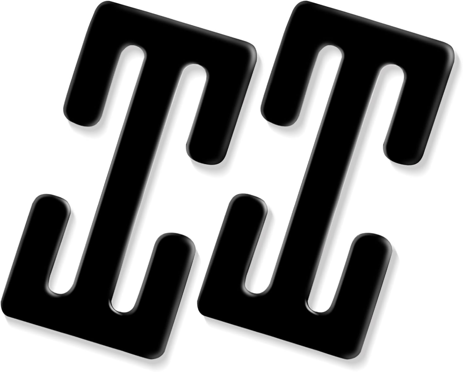 Metal Plates Accessories, 2 PC Adjustable Seat Belt Metal Accessory, Seat Safety Buckle for Children, Black Metal Lock Accessory for Pregnant Women or Individuals with Abdominal Obesity