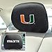 FANMATS NCAA University of Miami Hurricanes Polyester Head Rest Cover