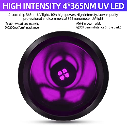 Darkbeam Uv Flashlight Filtered 365Nm Black Light Wood's Lamp, Usb Rechargeable Blacklight Led Ultraviolet, Powerful Mini Portable Handheld For Pet Urine, Rocks, Minerals, Leak Detection, Resin Curing #TOP2
