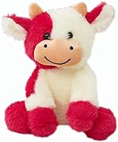 Vista 9 de Peluche de vaca de 11.8 pulgadas para niñas y niños de Navidad (vaca sentada de 11.8 pulgadas)