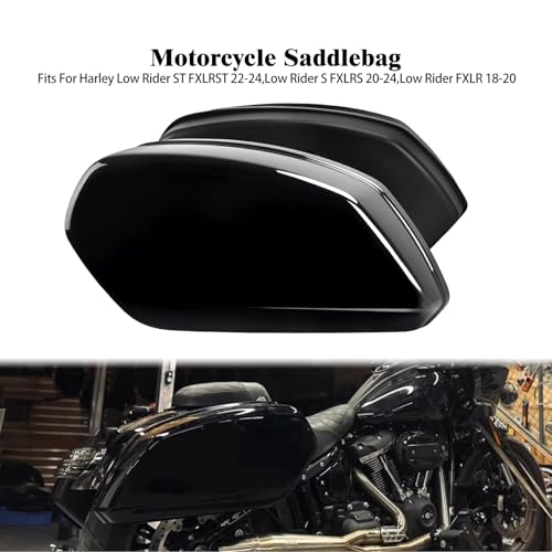 Alforjas rígidas para Harley Softail Low Rider (2018-2024) - Pack de 2 unidades, color negro, material ABS miniatura 4