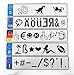 Custom European License Plate - with Country Sidebar - 9 Characters (Customize Your Text - Multiple Colors and Country Options, Plus Accessories)