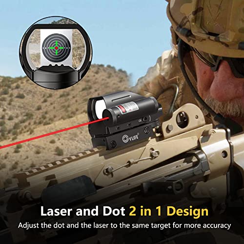 Cvlife 1X22X33 Reflex Sight Red And Green 4 Reticle Dot Sight With 2Mw Red Sight Laser #TOP1