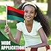 Tudomro Black History Month Flag Banner Set 2 String 68 Feet Afro African American Flag Banner and 40 Pcs Pan African Bunting Stick Flags for Juneteenth Liberation Decoration Party Supplies