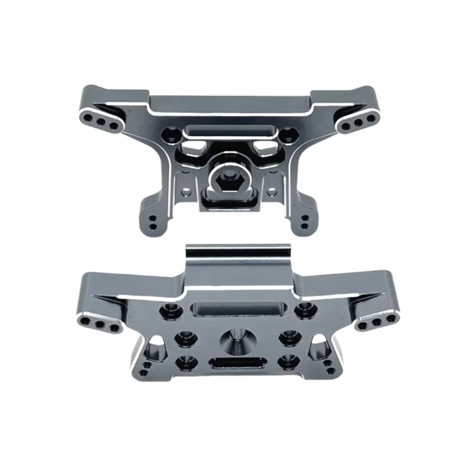 Per MJX 10208 V2 1/10 Supporti Per Sospensioni Anteriori E Posteriori In Metallo Per Auto Radiocomandata RC Giocattoli Ricambi(Dark Grey)