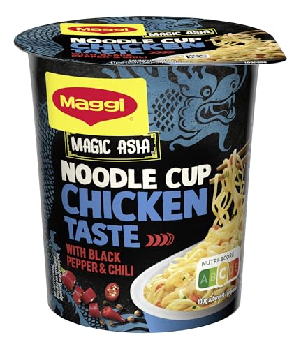 Maggi Magic Asia Noodle Cups, Sortimentsbox, Instant-Nudeln in 6 verschiedenen Geschmacksrichtungen, Leckere Fertiggerichte im praktischen Becher, 48er Pack (48 Becher) – Bild 6