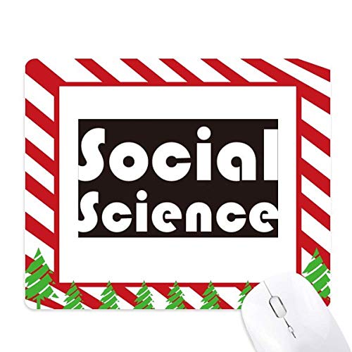 Tapis de souris noir sciences sociales, cadeau idéal de canne de Noël pour étudiant