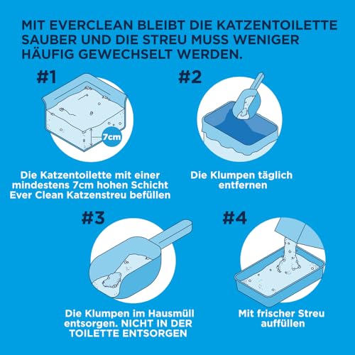 Ever Clean Katzenstreu, mehrere Katzen, duftend für lang anhaltende Frische, unschlagbare Klumpenstärke, 10 l