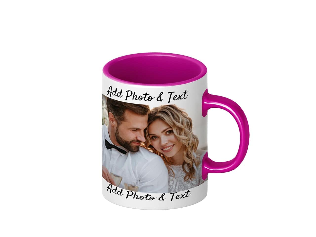 Launchigo Customized Accent Mugs - Two Toned Mugs With Photo & Text. Custom Photo Coffee Mug. Best Gift For Christmas, Birthday & Friendship Day.[CUSTOM] (Accent Mug 04, 11 oz)