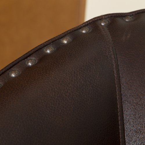 Sillón Marrón de Cuero con Descansa Brazos miniatura 5