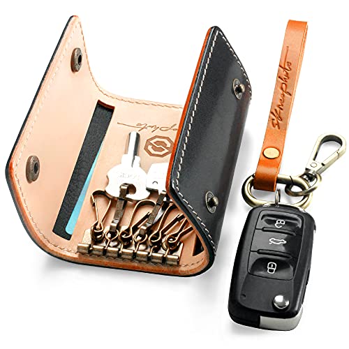 最安値 Skneephate 2つの商品 キーホルダーとキーケース 多機能のメンズキーケース 車キーリング レザークレジットカード用小銭入れの財布 コンパクトや小型系で便利 バレンタインデー父の日プレゼント 素敵な贈り物の包装の価格比較
